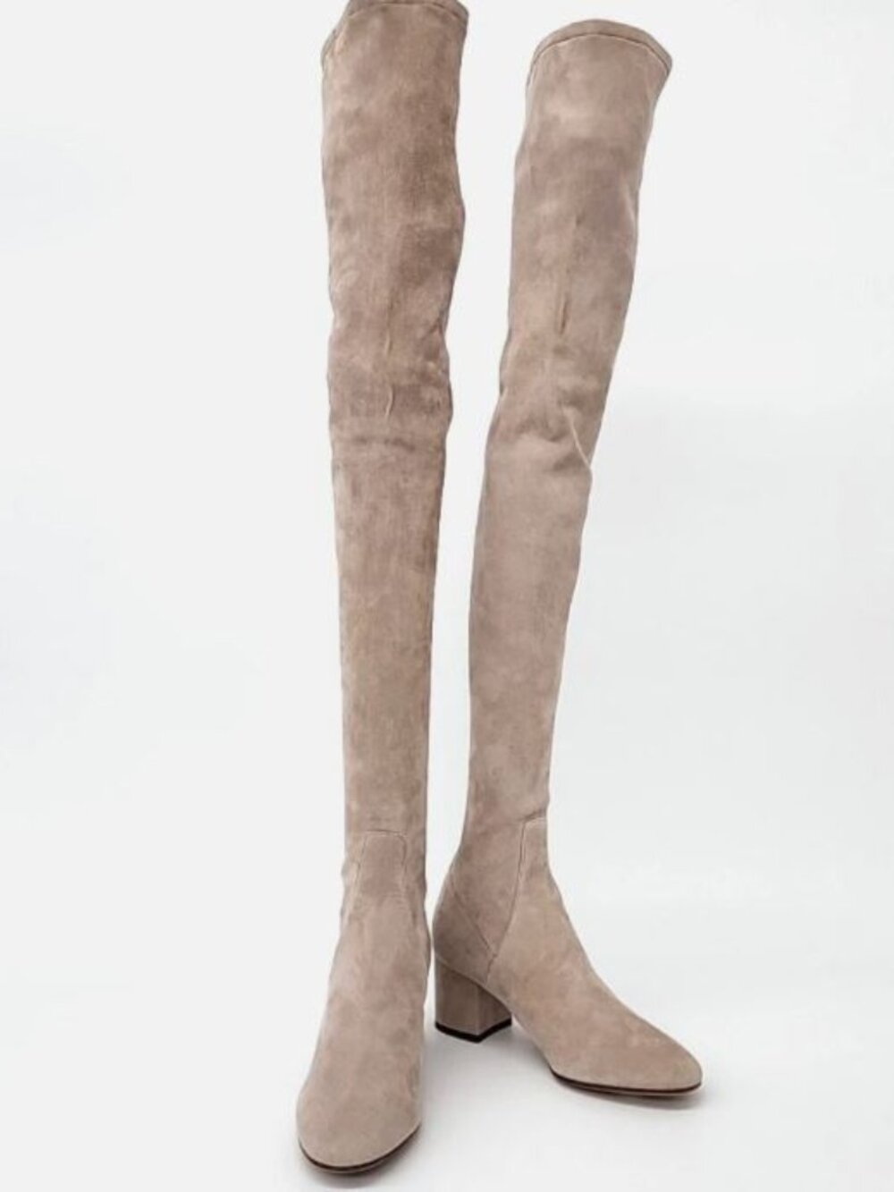 Valentino suede over the knee boots, beige, size EU 40/US 9, pristine condition